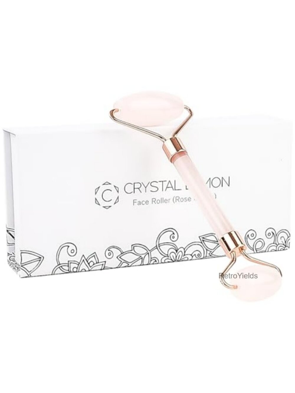 Rose Quartz Face Roller Dual-End Cooling Facial Massage Tool